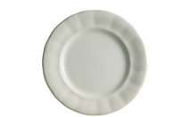 Plato llano 28 cm Aurora Blanca detalle