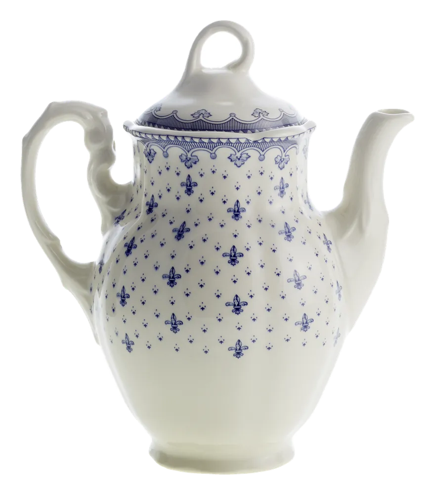 Cafetera Flor de Lis Azul