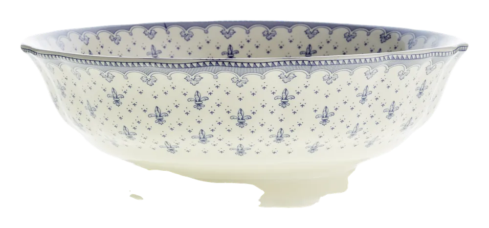 Ensaladera Flor de Lis Azul