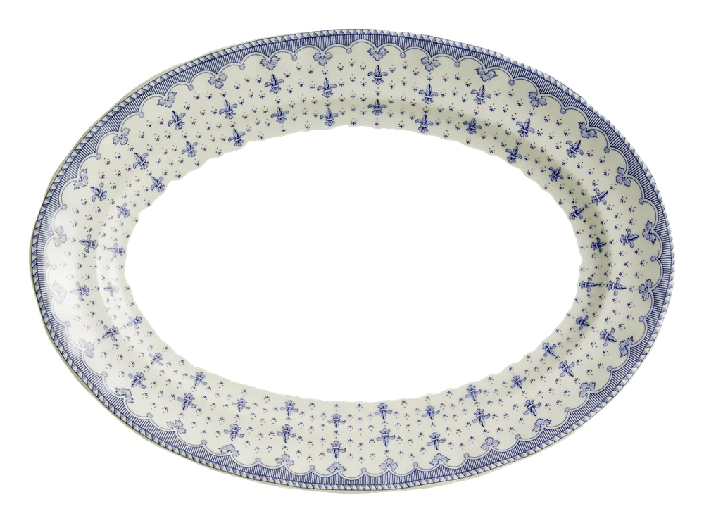 Fuente mediana Flor de Lis Azul