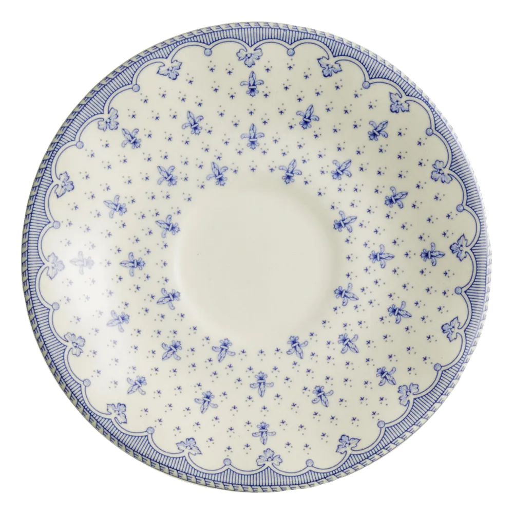 Platillo de café Flor de Lis Azul