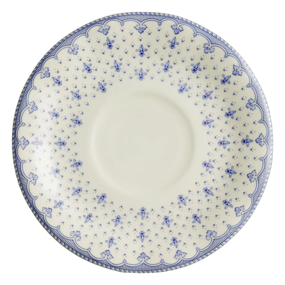 Platillo de té Flor de Lis Azul