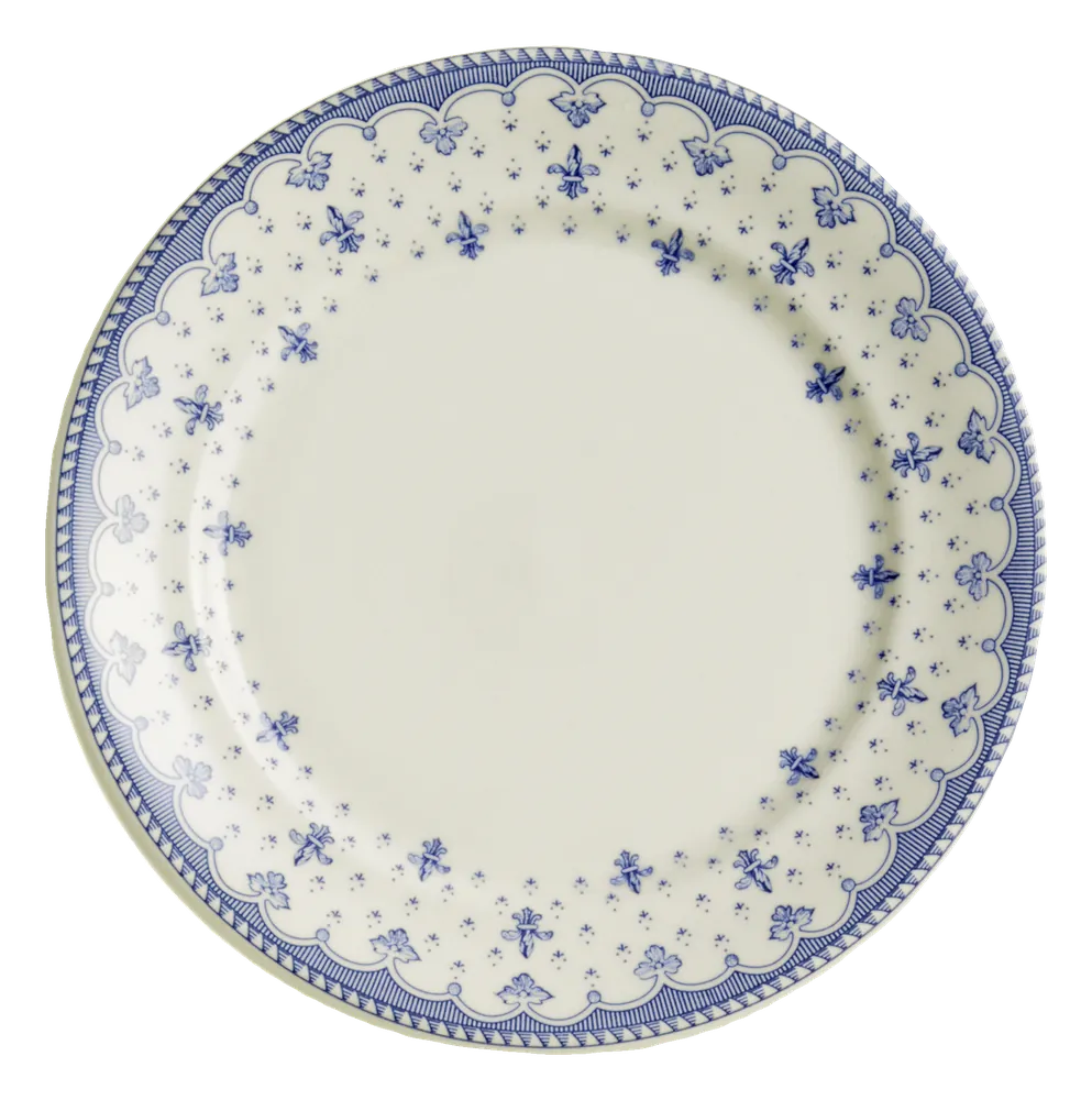 Plato pan Flor de Lis Azul