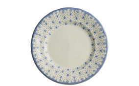 Plato de postre Flor de Lis Azul detalle