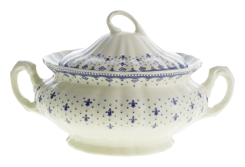 Sopera Flor de Lis Azul