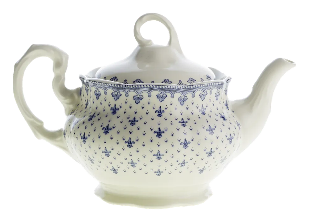 Tetera Flor de Lis Azul