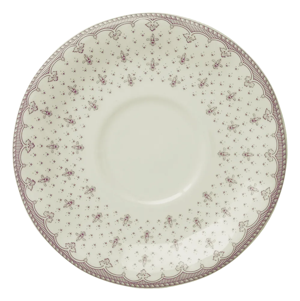 Platillo de té Flor de Lis Rosa