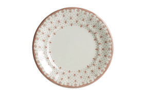 Plato de postre Flor de Lis Rosa detalle