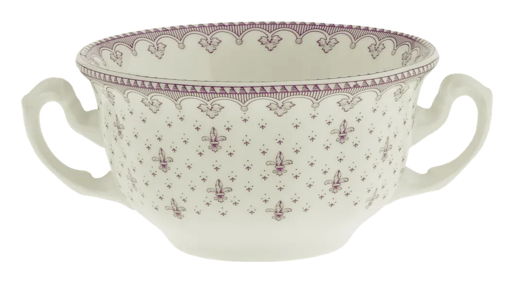 Taza de consomé Flor de Lis Rosa