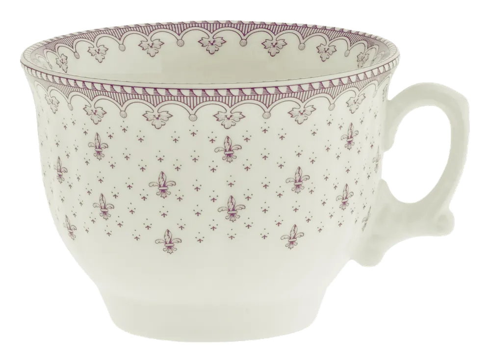 Taza de desayuno Flor de Lis Rosa