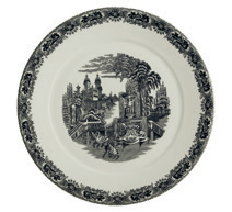 Plato hondo Negro Vistas detalle