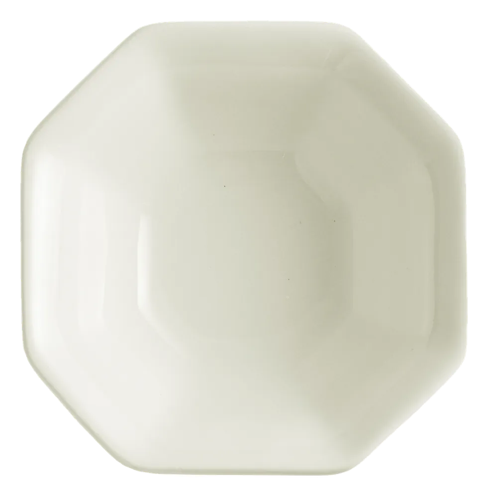 Bol octogonal Ochavada Blanca — vista cenital