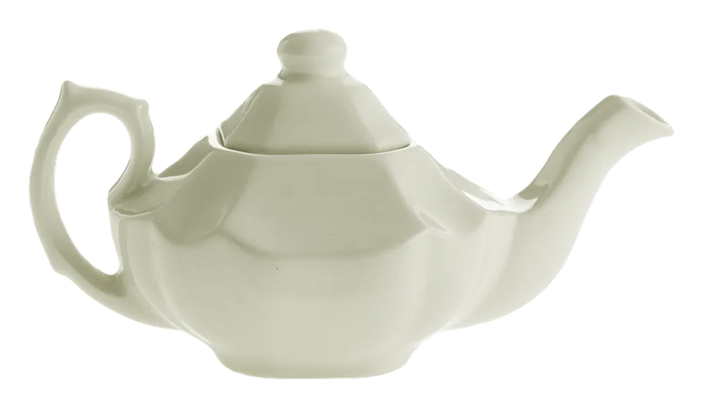 Tetera individual Ochavada Blanca