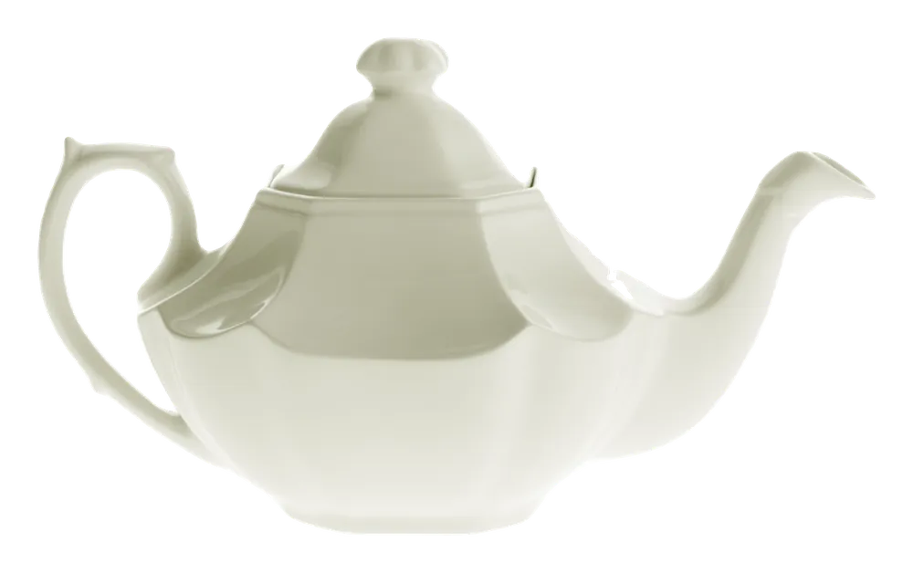 Tetera Ochavada Blanca