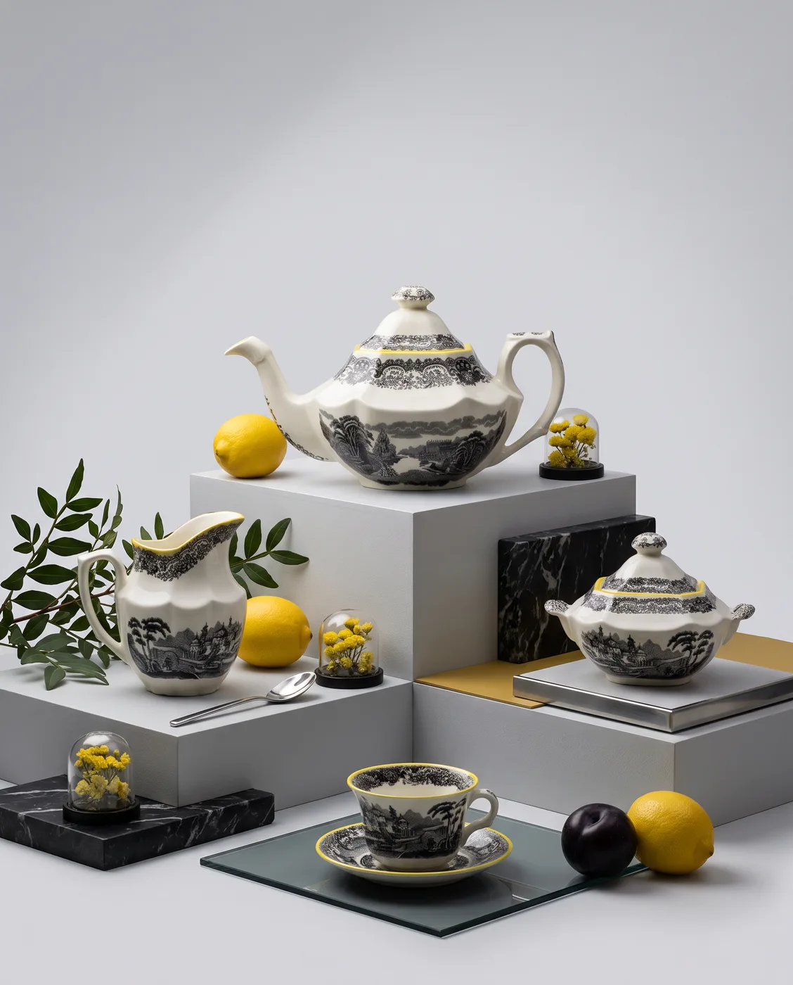 Juego de té Negro Vistas by ASH Yellow